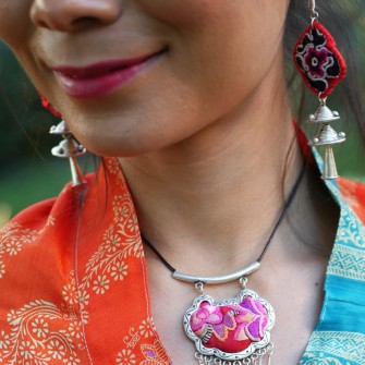 Boucles d'oreilles broderie...