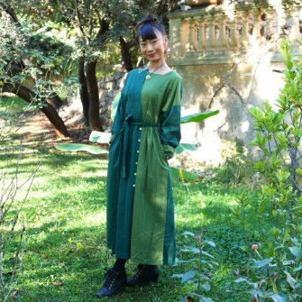 Robe verte bi-ton